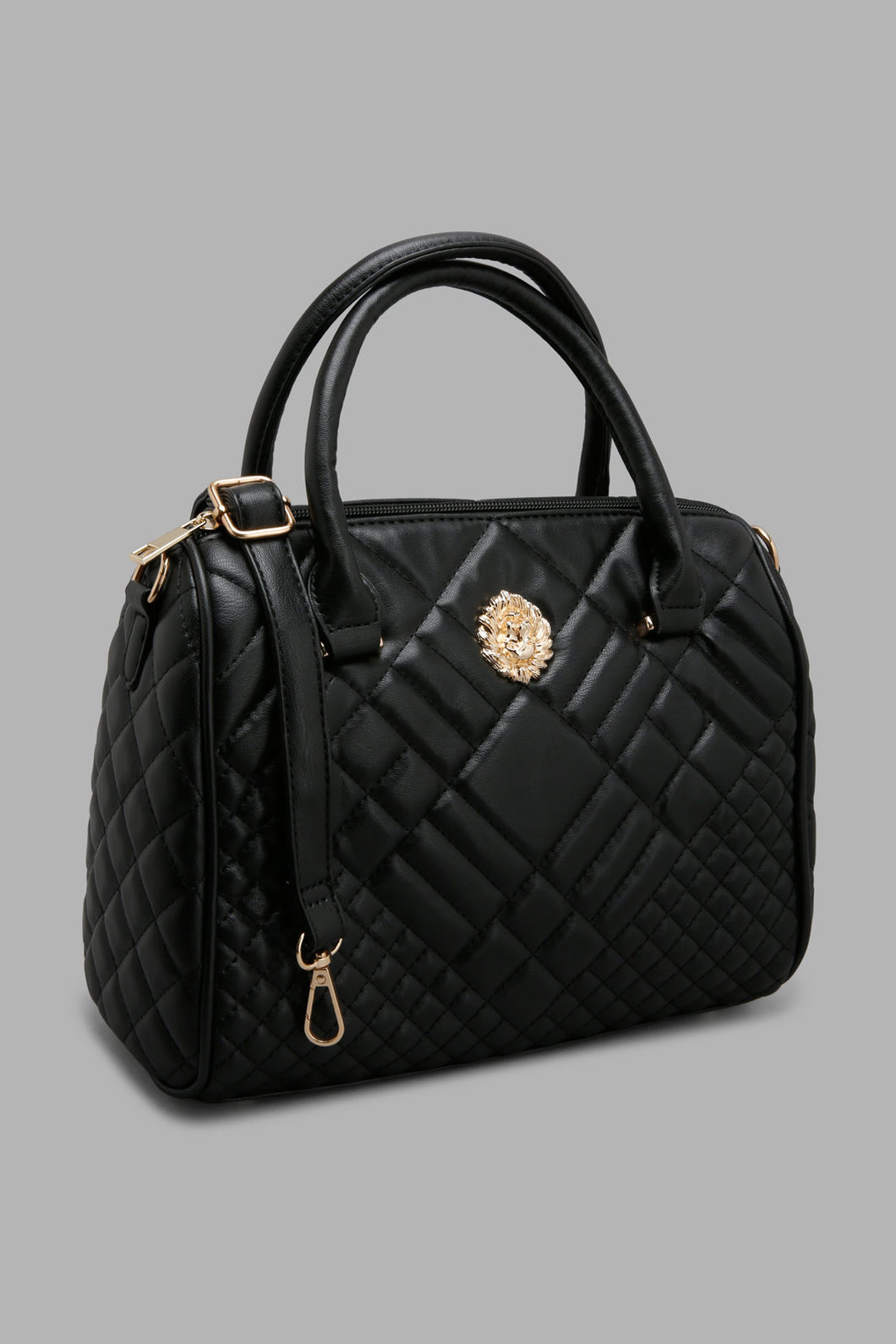 Redtag-Black-Quilted-Day-Bag-Colour:Black,-Filter:Women's-Accessories,-New-In,-New-In-Women-ACC,-Non-Sale,-W21B,-Women-Handbags-Women-