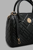 Redtag-Black-Quilted-Day-Bag-Colour:Black,-Filter:Women's-Accessories,-New-In,-New-In-Women-ACC,-Non-Sale,-W21B,-Women-Handbags-Women-