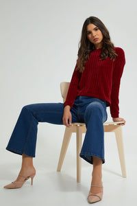 Redtag-Chenille-High-Low-Pullover-Ponchos-Women's-