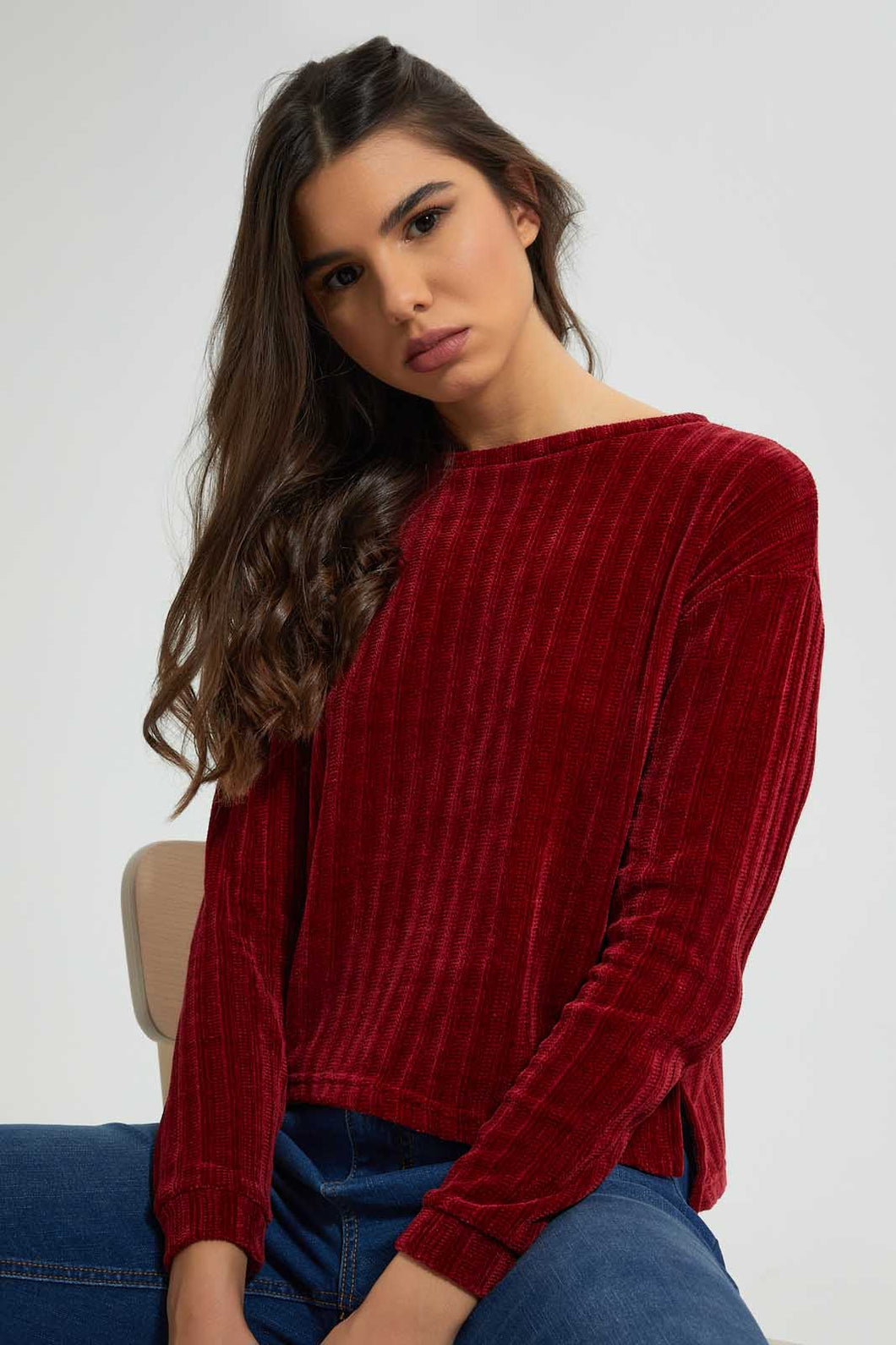 Redtag-Chenille-High-Low-Pullover-Ponchos-Women's-
