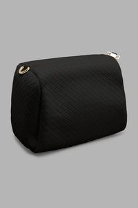 Redtag-Black-Weave-Embellished-Day-Bag-Colour:Black,-Filter:Women's-Accessories,-New-In,-New-In-Women-ACC,-Non-Sale,-W21B,-Women-Handbags-Women-