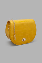 Load image into Gallery viewer, Redtag-Mustard-Crossbody-Croco-Textured-Colour:Mustard,-Filter:Women&#39;s-Accessories,-New-In,-New-In-Women-ACC,-Non-Sale,-W21B,-Women-Handbags-Women-
