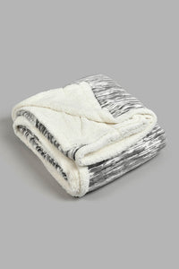 Redtag-Grey-Reversible-Textured-Blanket-(Single-Size)-Blankets-Home-Bedroom-