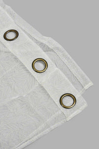 Redtag-Beige-Geometric-Jacquard-&-Sheer-4-Piece-Curtain-Set-Curtains-Home-Bedroom-