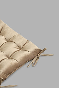 Redtag-Beige-Velvet-Chair-Pad-Chairpads-Home-Bedroom-