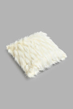 Load image into Gallery viewer, Redtag-Ivory-Faux-Fur-Cushion-Cushions-Home-Bedroom-
