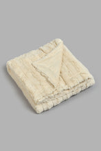 Load image into Gallery viewer, Redtag-Beige-Faux-Fur-Throw-Throws-Home-Bedroom-

