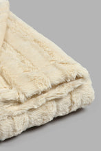 Load image into Gallery viewer, Redtag-Beige-Faux-Fur-Throw-Throws-Home-Bedroom-
