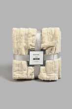 Load image into Gallery viewer, Redtag-Beige-Faux-Fur-Throw-Throws-Home-Bedroom-
