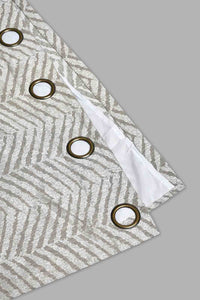 Redtag-Beige-2-Piece-Geometric-Jacquard-Curtain-Pair-With-Lining-Curtains-Home-Bedroom-