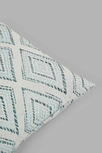 Redtag-Green-Geometric-Jacquard-Cushion-Cushions-Home-Bedroom-