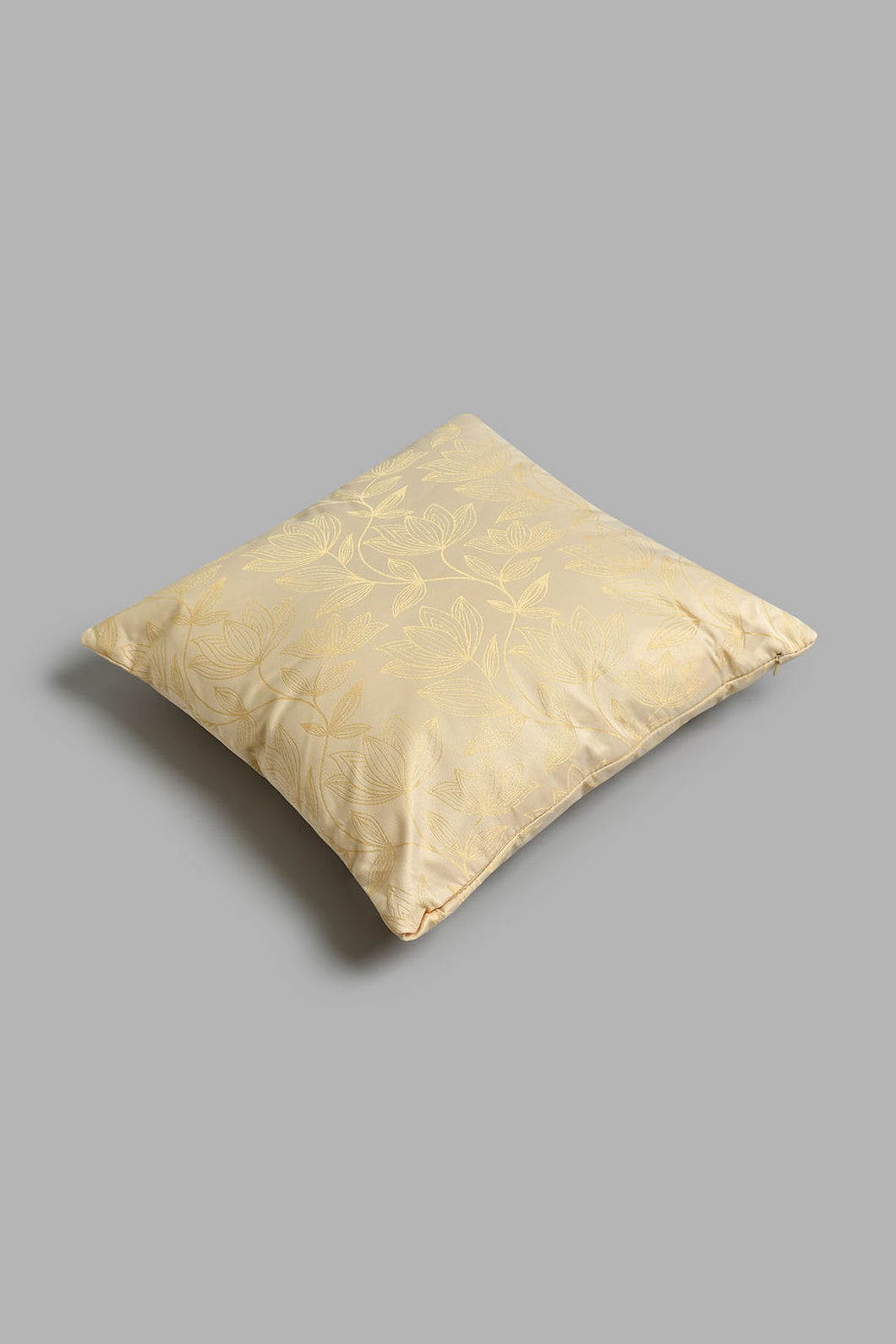 Redtag-Beige-Floral-Jacquard-Cushion-Cushions-Home-Bedroom-