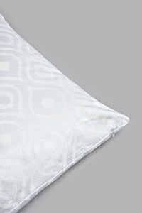 Redtag-Ivory-Geometric-Jacquard-Cushion-Cushions-Home-Bedroom-