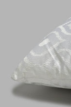 Load image into Gallery viewer, Redtag-Ivory-Geometric-Jacquard-Cushion-Cushions-Home-Bedroom-
