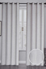 Load image into Gallery viewer, Redtag-Beige-2-Piece-Geometric-Jacquard-Curtain-Pair-Without-Lining-Curtains-Home-Bedroom-
