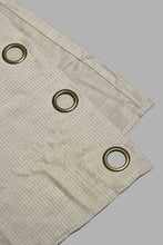 Load image into Gallery viewer, Redtag-Beige-2-Piece-Geometric-Jacquard-Curtain-Pair-Without-Lining-Curtains-Home-Bedroom-
