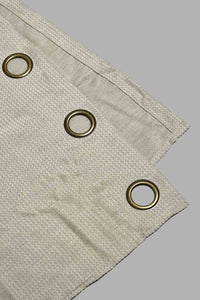 Redtag-Beige-2-Piece-Geometric-Jacquard-Curtain-Pair-Without-Lining-Curtains-Home-Bedroom-