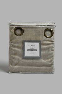 Redtag-Beige-2-Piece-Geometric-Jacquard-Curtain-Pair-Without-Lining-Curtains-Home-Bedroom-