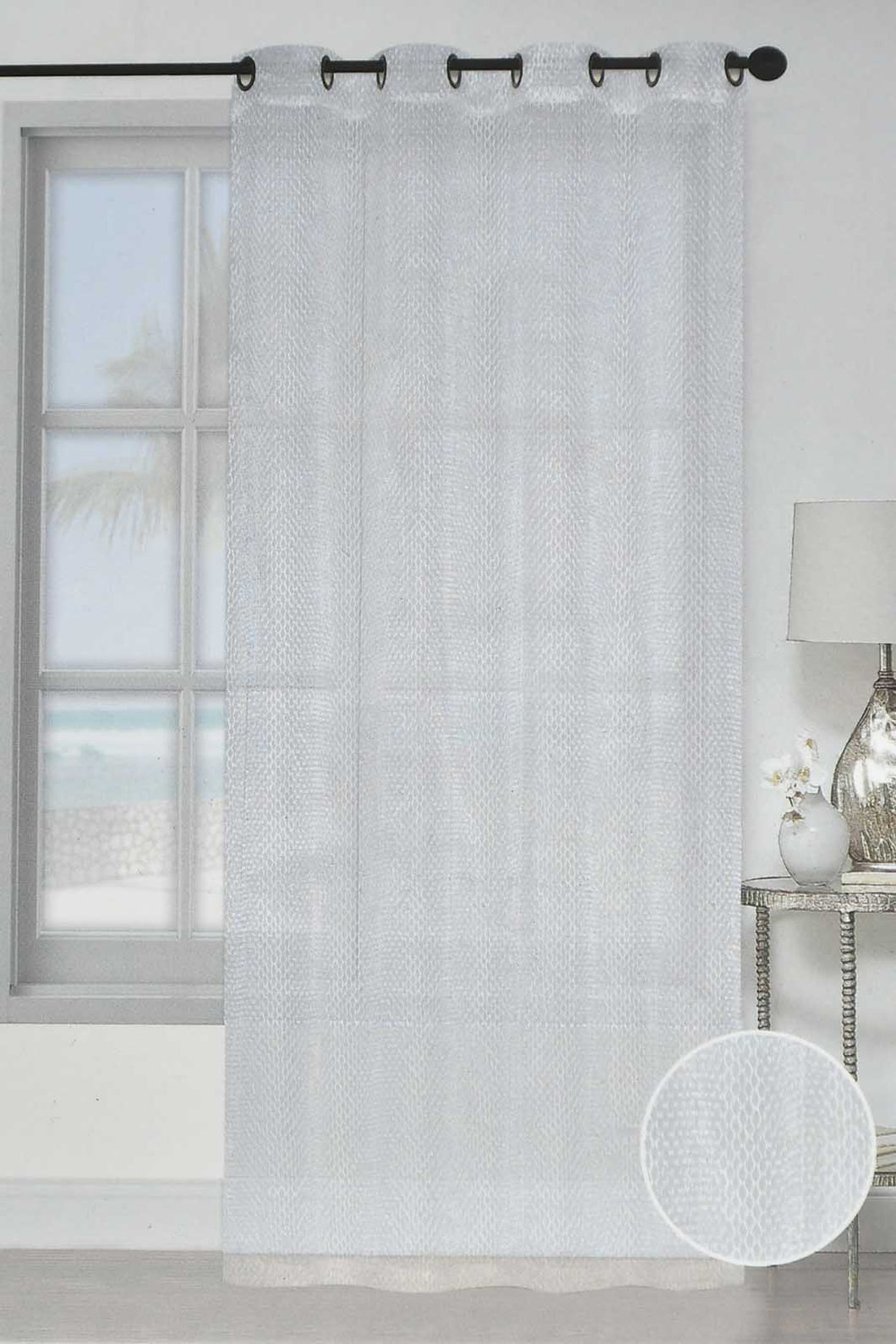 Redtag-Beige-1-Piece-Net-Pattern-Sheer-Curtain-Curtains-Home-Bedroom-