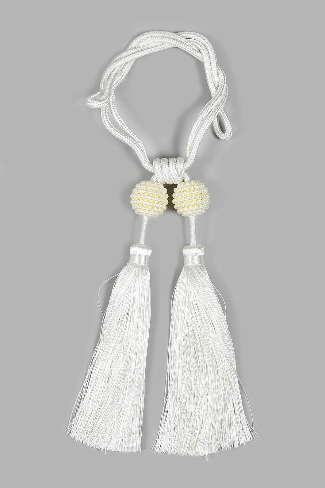 Redtag-Ivory-Curtain-Tie-Back-With-Pearl-Tassels-Colour:Ivory,-Filter:Home-Bedroom,-HMW-BED-Tie,-New-In,-New-In-HMW-BED,-Non-Sale,-S22A,-Section:Homewares-Home-Bedroom-