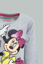 Load image into Gallery viewer, Redtag-Grey-Minnie-Mouse-Print-Sweat-Top-T-Shirt-Character,-Colour:Grey,-Filter:Infant-Girls-(3-to-24-Mths),-Infant-Girls-T-Shirts,-New-In,-New-In-ING,-Non-Sale,-Section:Kidswear,-TBL,-W21B-Infant-Girls-3 to 24 Months
