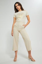 تنزيل الصورة على معرض الصور، Redtag-Beige-Wide-Leg-Pant-Trousers-Women&#39;s-0
