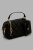 Redtag-Black-Crossbody-With-Quilting-And-Small-Pouch-Cross-Body-Bags-Women-