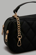 Load image into Gallery viewer, Redtag-Black-Crossbody-With-Quilting-And-Small-Pouch-Cross-Body-Bags-Women-
