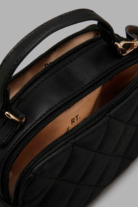 Redtag-Black-Crossbody-With-Quilting-And-Small-Pouch-Cross-Body-Bags-Women-