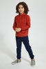 Redtag-Brown-Long-Sleeve-Corduroy-Shirt-Casual-Shirts-Boys-2 to 8 Years