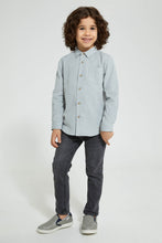 تنزيل الصورة على معرض الصور، Redtag-Grey-Long-Sleeve-Corduroy-Shirt-Casual-Shirts-Boys-2 to 8 Years
