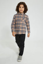 تنزيل الصورة على معرض الصور، Redtag-Stone-Long-Sleeve-Check-Shirt-Casual-Shirts-Boys-2 to 8 Years
