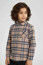 تنزيل الصورة على معرض الصور، Redtag-Stone-Long-Sleeve-Check-Shirt-Casual-Shirts-Boys-2 to 8 Years
