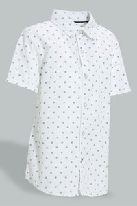 Redtag-White-Plain-Print-Short-Sleeve-Shirt-Boys-Shirts,-Colour:White,-Filter:Boys-(2-to-8-Yrs),-New-In,-New-In-BOY,-Non-Sale,-S22A,-Section:Kidswear-Boys-2 to 8 Years