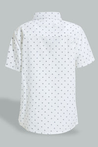 Redtag-White-Plain-Print-Short-Sleeve-Shirt-Boys-Shirts,-Colour:White,-Filter:Boys-(2-to-8-Yrs),-New-In,-New-In-BOY,-Non-Sale,-S22A,-Section:Kidswear-Boys-2 to 8 Years