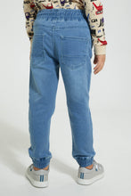 Load image into Gallery viewer, Redtag-Lightwash-Elasticated-Waist-Jogger-Jean-Jeans-Pull-On-Boys-2 to 8 Years
