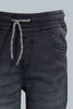 Redtag-Dark-Grey-Elasticated-Waist-Jean-Jeans-Pull-On-Boys-2 to 8 Years