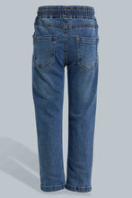 Load image into Gallery viewer, Redtag-Stone-Wash-Elasticated-Waist-Jean-Jeans-Pull-On-Boys-2 to 8 Years
