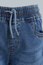 Load image into Gallery viewer, Redtag-Stone-Wash-Elasticated-Waist-Jean-Jeans-Pull-On-Boys-2 to 8 Years
