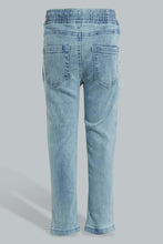 Load image into Gallery viewer, Redtag-Light-Wash-Elasticated-Waist-Jean-Jeans-Pull-On-Boys-2 to 8 Years
