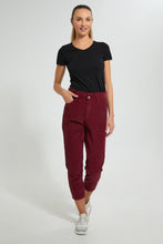 تنزيل الصورة على معرض الصور، Redtag-Burgundy-Baggy-Fit-Corduroy-Jeans-Women&#39;s-
