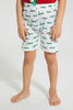 Redtag-Red-Alligator-Day-Off-Short-Sleeve-T-Shirt-And-Short-Set-Pyjama-Sets-Boys-2 to 8 Years
