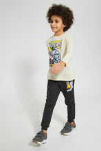 Load image into Gallery viewer, Redtag-Charcoal-Jogpant-With-Print-Joggers-Boys-2 to 8 Years
