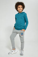 Load image into Gallery viewer, Redtag-Grey-Marl-Jogpant-With-Print-Joggers-Boys-2 to 8 Years
