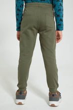 Load image into Gallery viewer, Redtag-Olive-Jogpant-With-Print-Joggers-Boys-2 to 8 Years
