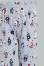 Load image into Gallery viewer, Redtag-Red-Robot-Print-Short-Sleeve-T-Shirt-And-Long-Pant-Pyjamas-Pyjama-Sets-Boys-2 to 8 Years
