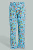 Redtag-White-Vehicle-Long-Sleeve-Print-T---Shirt-And-Long-Pant-Pyjamas-Pyjama-Sets-Boys-2 to 8 Years