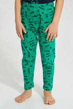 Load image into Gallery viewer, Redtag-Navy-Gamer-Short-Sleeve-T-Shirt-And-Long-Pant-Pyjamas-Pyjama-Sets-Boys-2 to 8 Years
