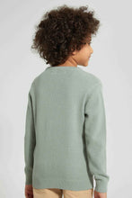 Load image into Gallery viewer, Redtag-Green-Crew-Neck-Pullover-Pullovers-Boys-2 to 8 Years
