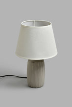 تنزيل الصورة على معرض الصور، Redtag-Beige-Ceramic-Textured-Table-Lamp-Table-Lamps-Home-Decor-
